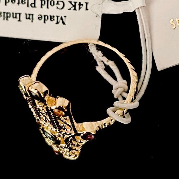 NWT Sz 7 The Seven Chakras 14K Gold Plated Over Sterling silver ring from India - Picture 6 of 13